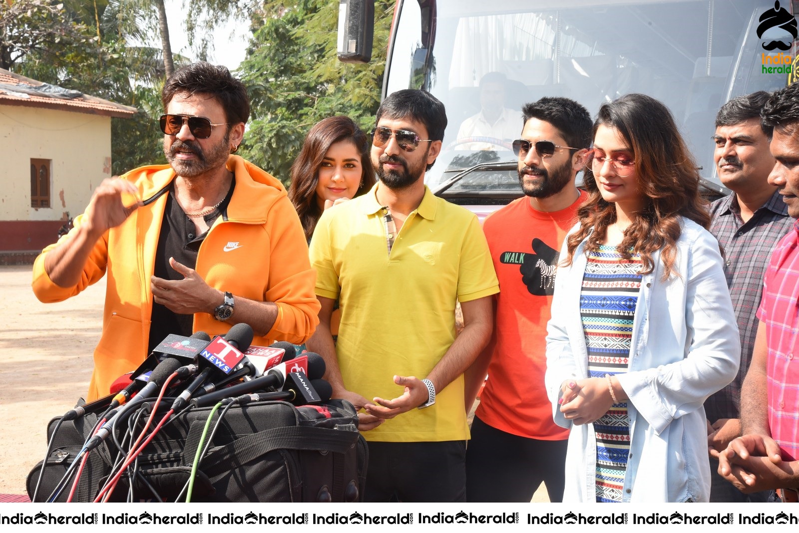 Venky Mama Team starts their Bus Tour Set 2