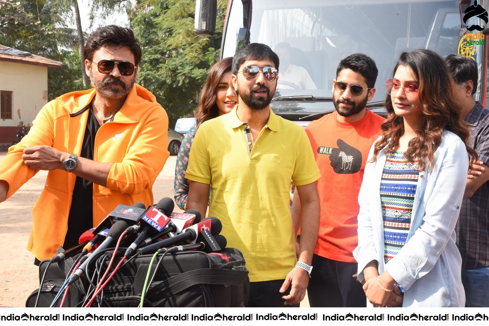 Venky Mama Team starts their Bus Tour Set 2