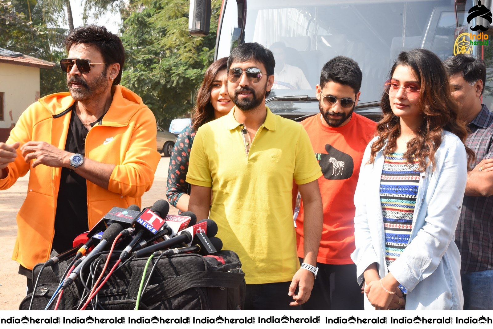 Venky Mama Team starts their Bus Tour Set 2