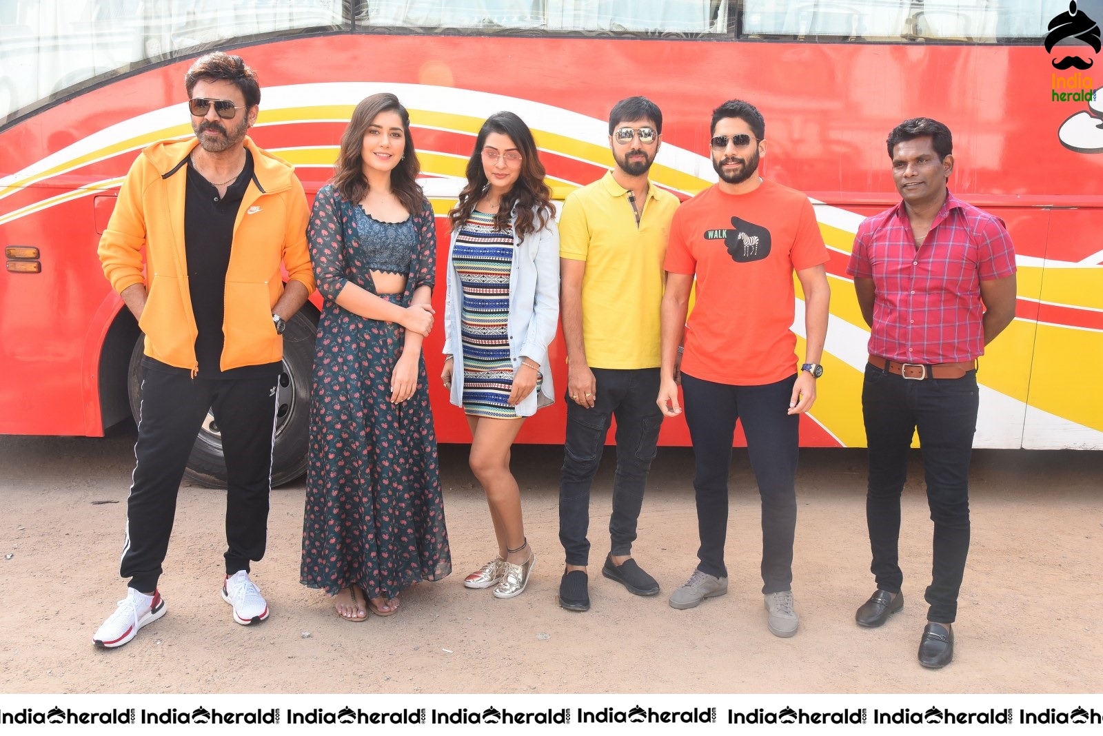 Venky Mama Team starts their Bus Tour Set 2