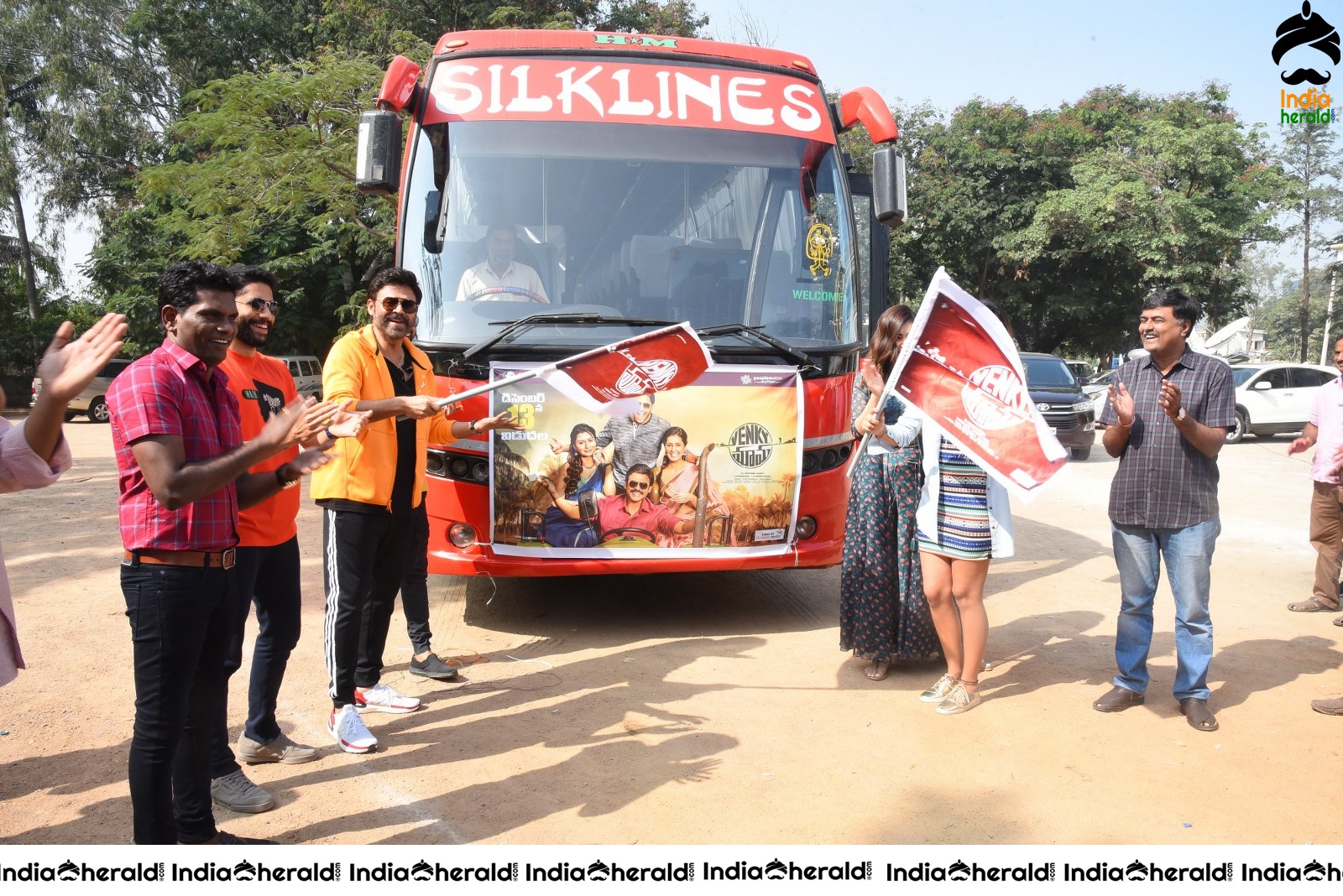 Venky Mama Team starts their Bus Tour Set 3