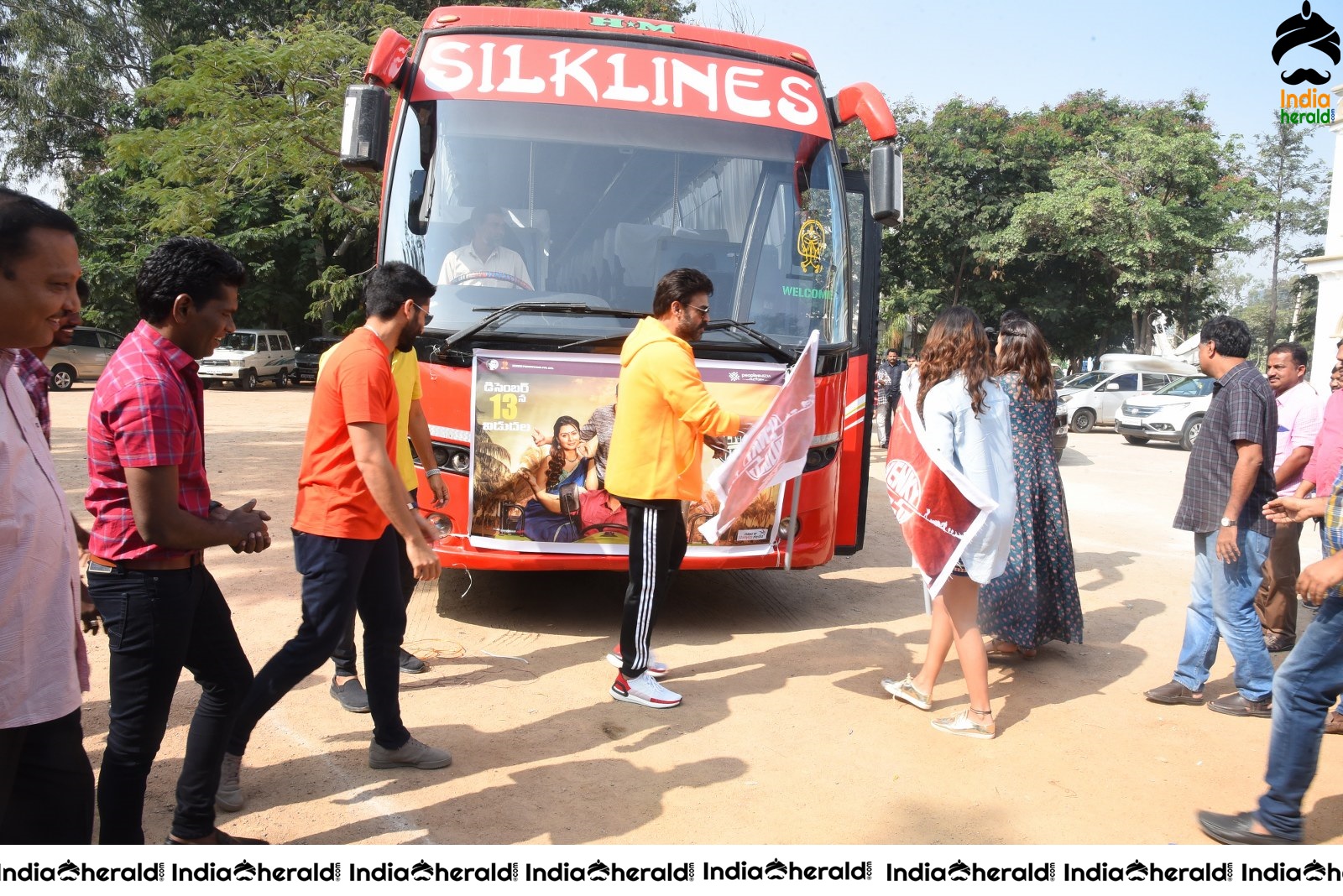 Venky Mama Team starts their Bus Tour Set 3