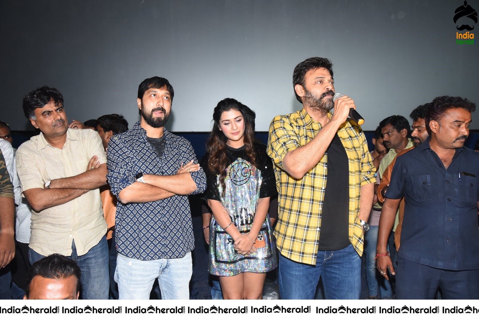 Venky Mama team visits Devi Theater at RTC X roads Set 1