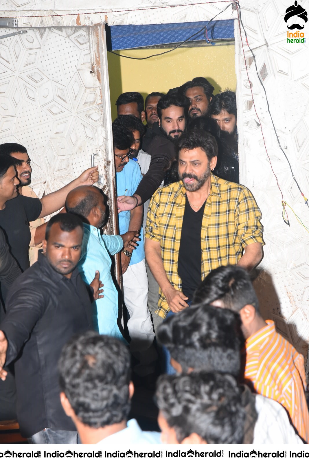 Venky Mama team visits Devi Theater at RTC X roads Set 1