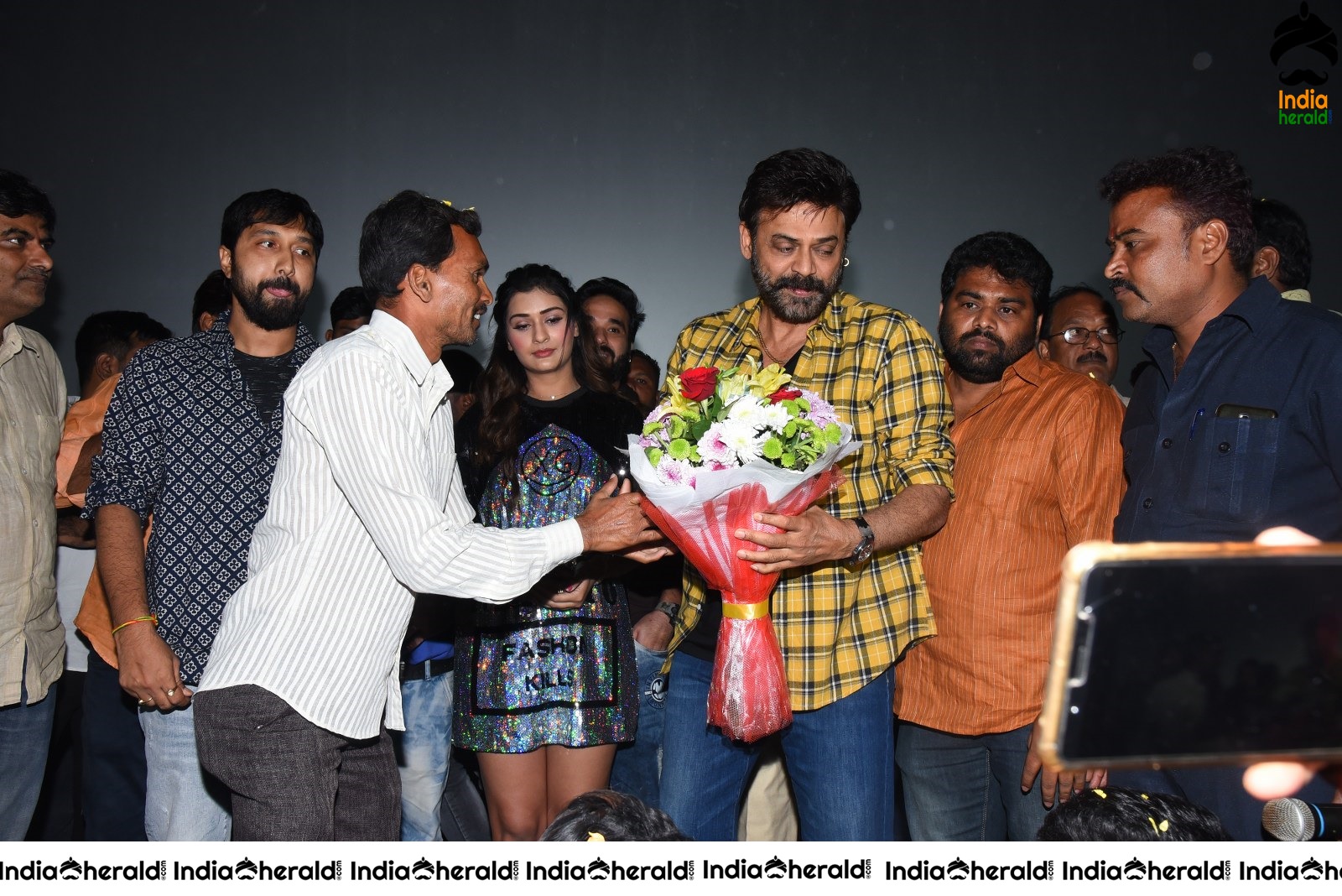 Venky Mama team visits Devi Theater at RTC X roads Set 3