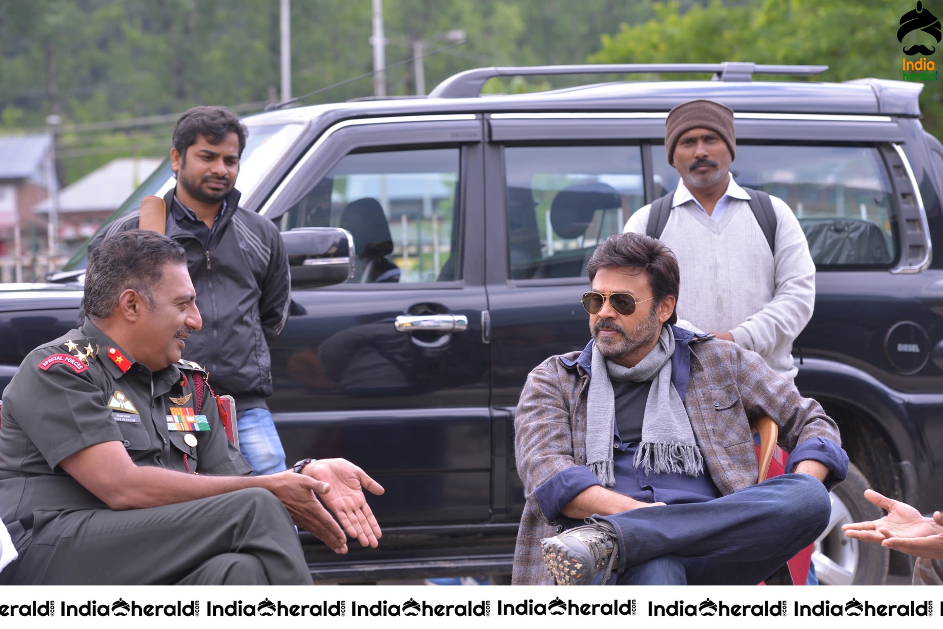 Venky Mama Unseen Shooting Spot Stills