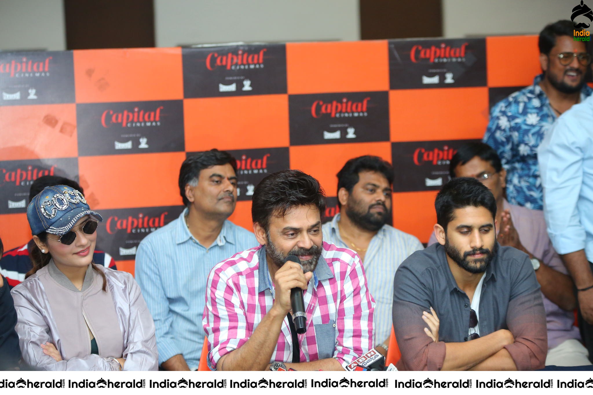 VenkyMama Press Meet At Vijayawada Capital Cinemas Set 1