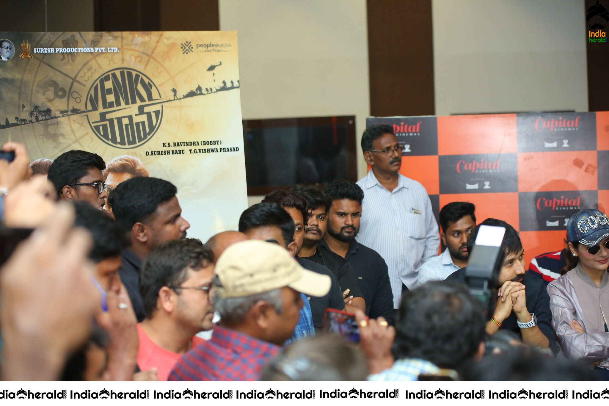 VenkyMama Press Meet At Vijayawada Capital Cinemas Set 1