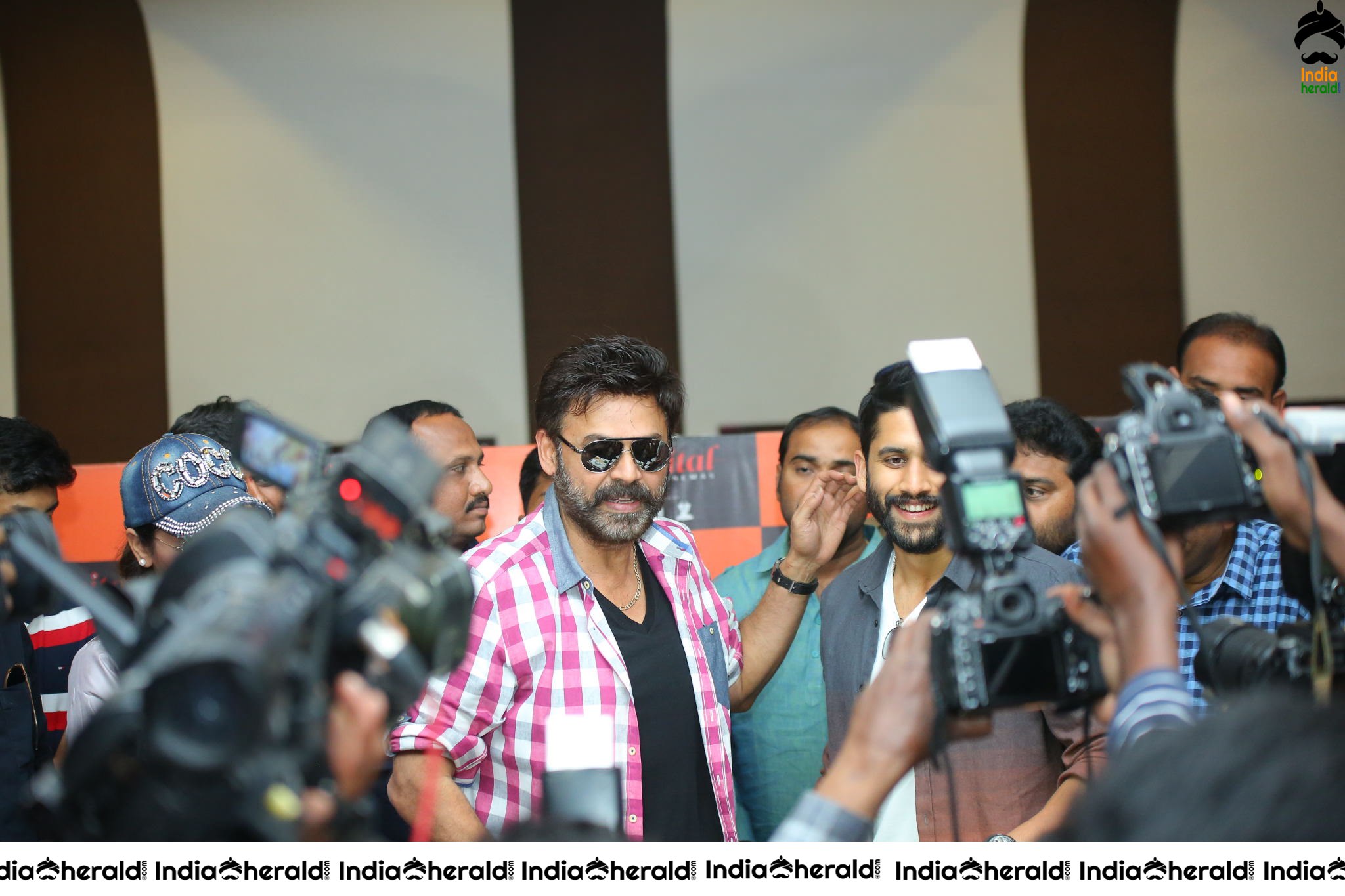 VenkyMama Press Meet At Vijayawada Capital Cinemas Set 2