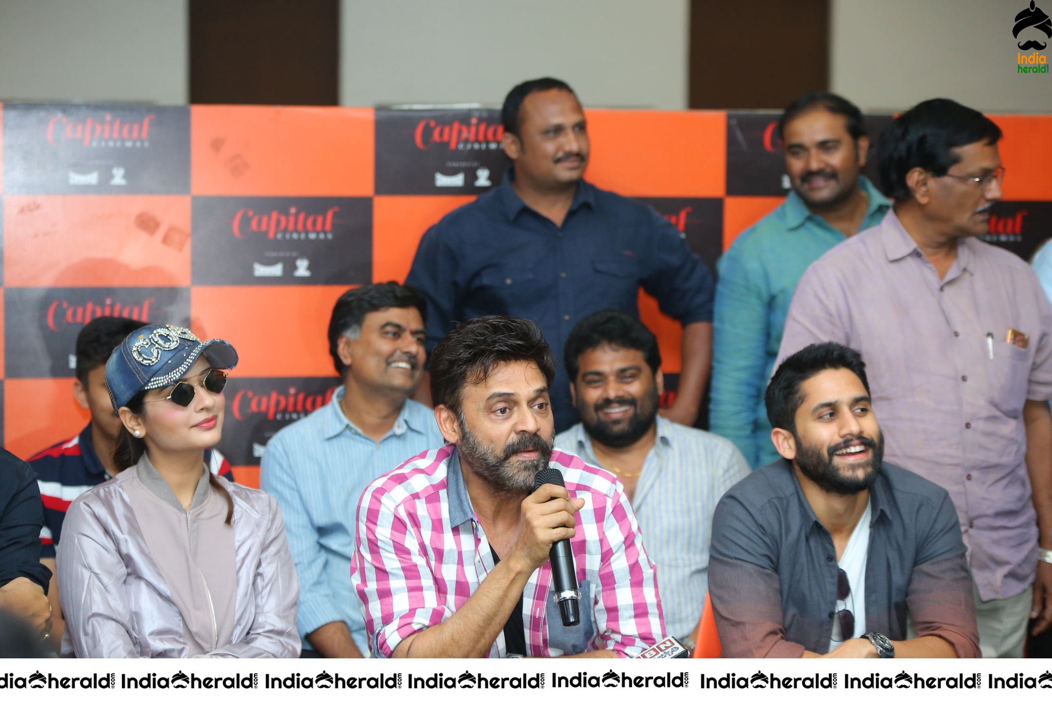 VenkyMama Press Meet At Vijayawada Capital Cinemas Set 2