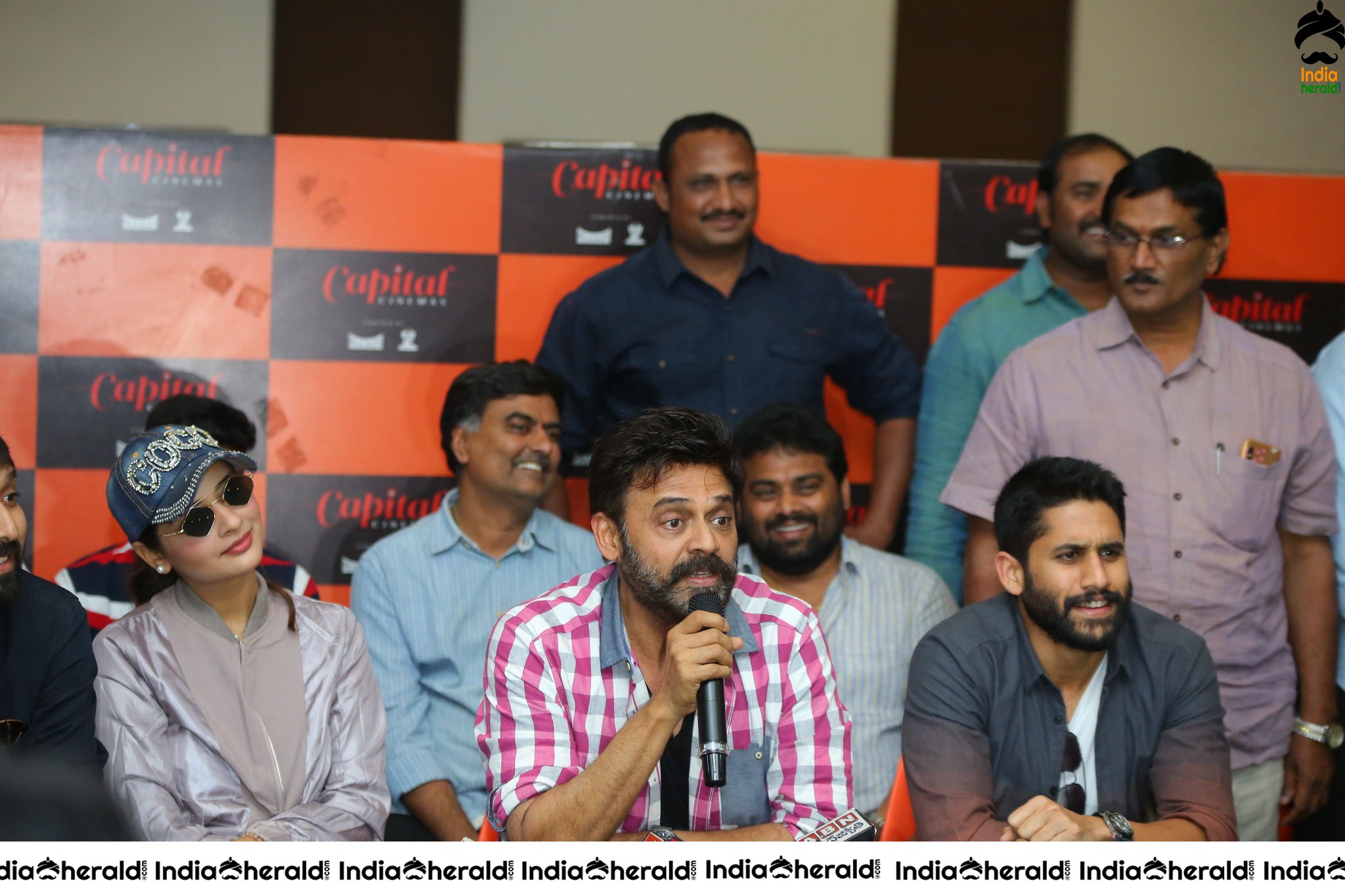 VenkyMama Press Meet At Vijayawada Capital Cinemas Set 2