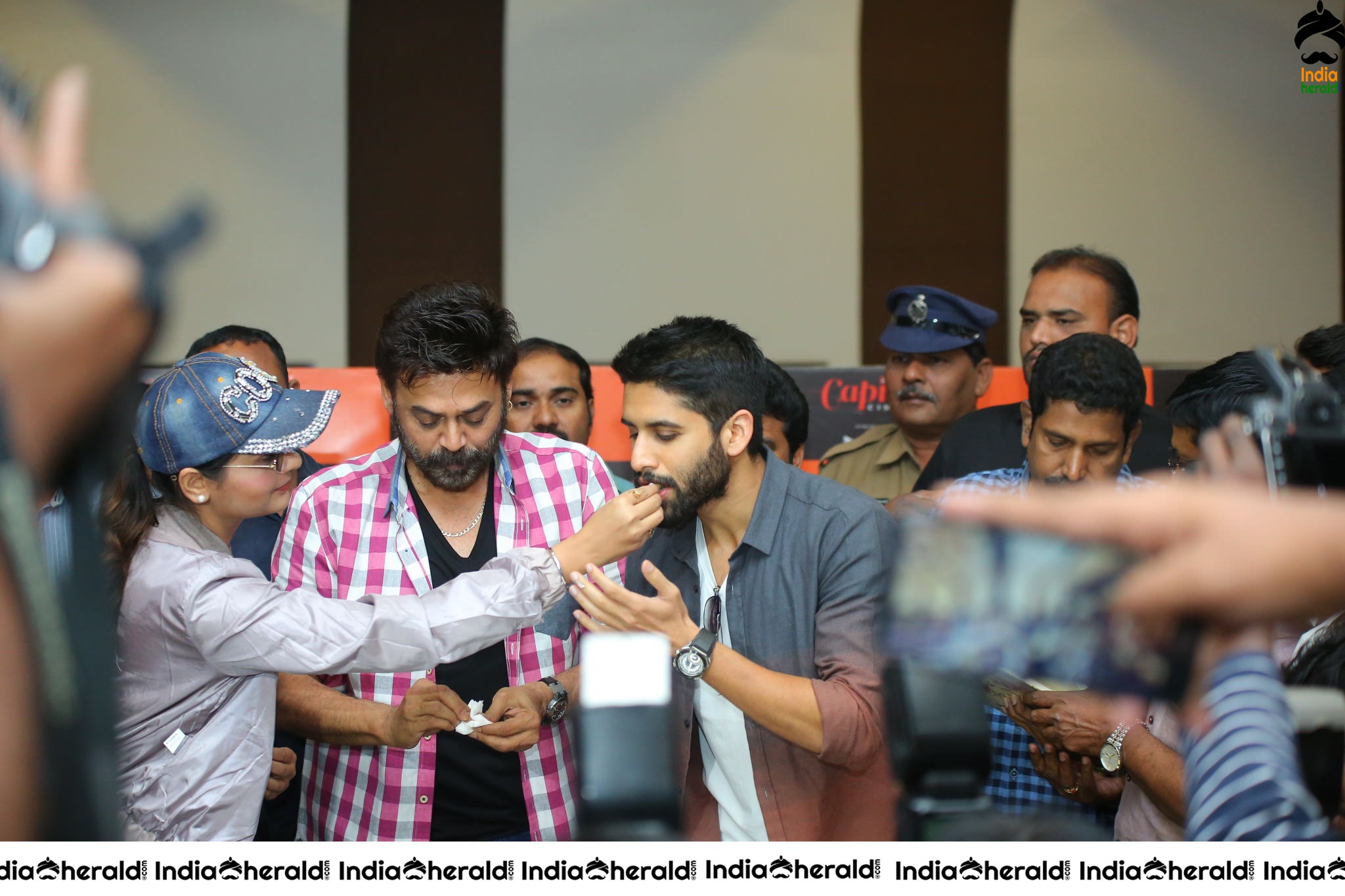 VenkyMama Press Meet At Vijayawada Capital Cinemas Set 2