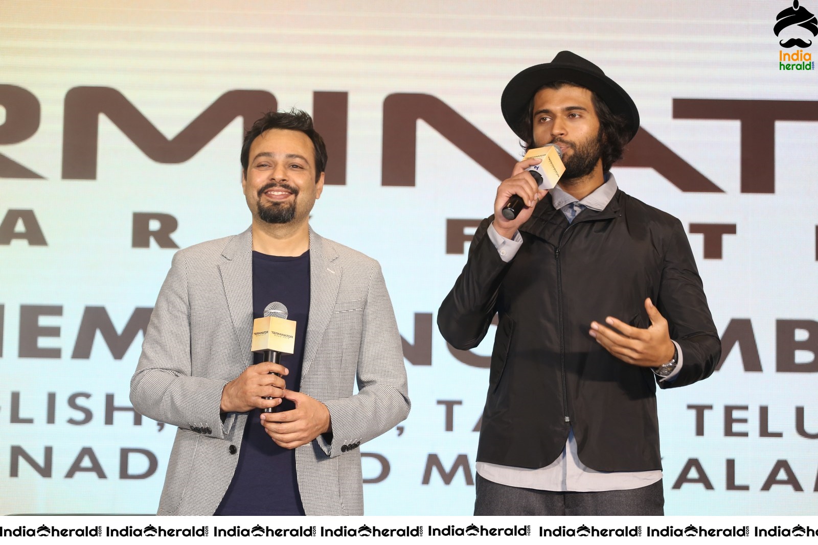 Vijay Deverakonda Looking Damn Smart at Terminator Dark Fate Telugu Trailer Launch Set 1