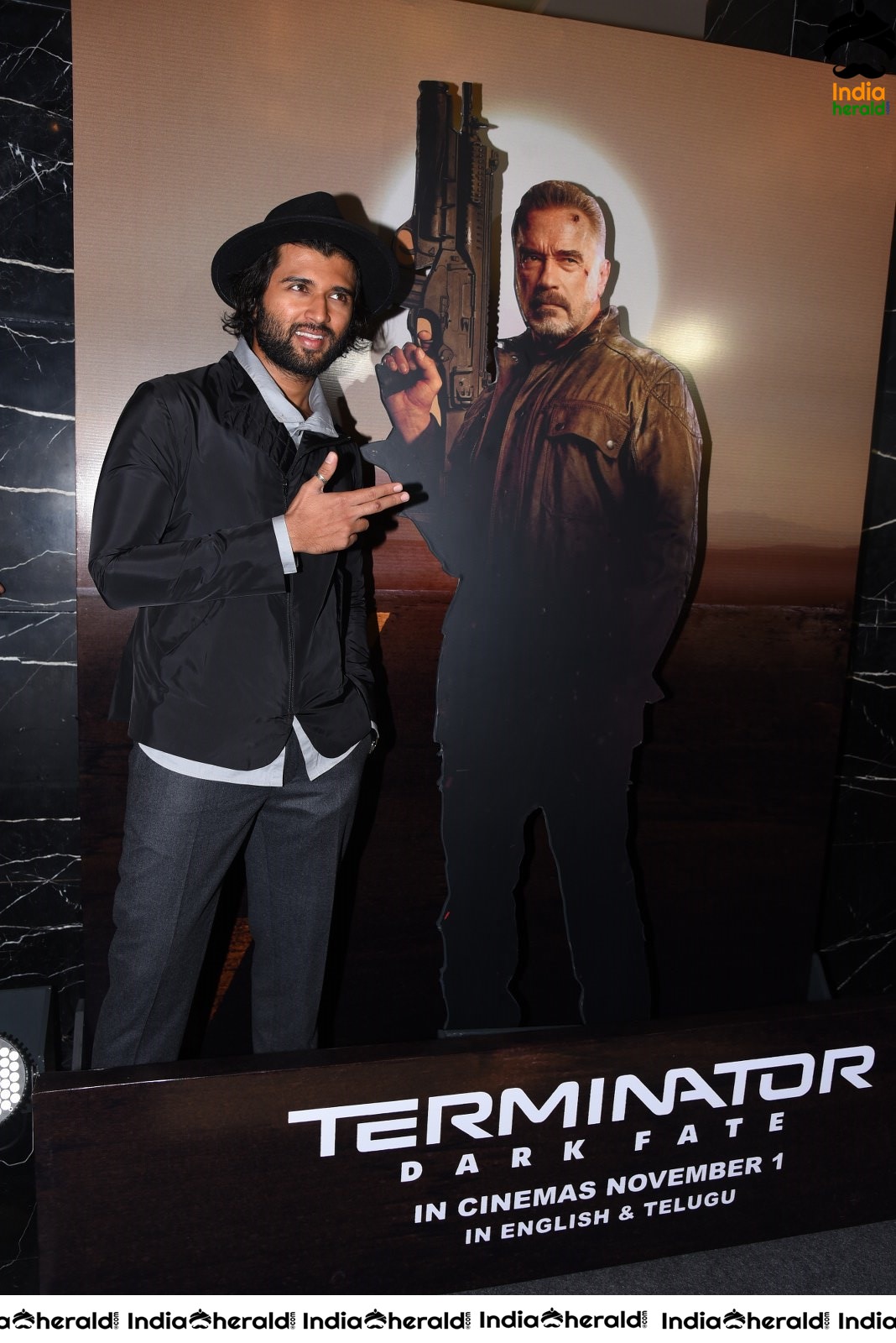 Vijay Deverakonda Looking Damn Smart at Terminator Dark Fate Telugu Trailer Launch Set 4