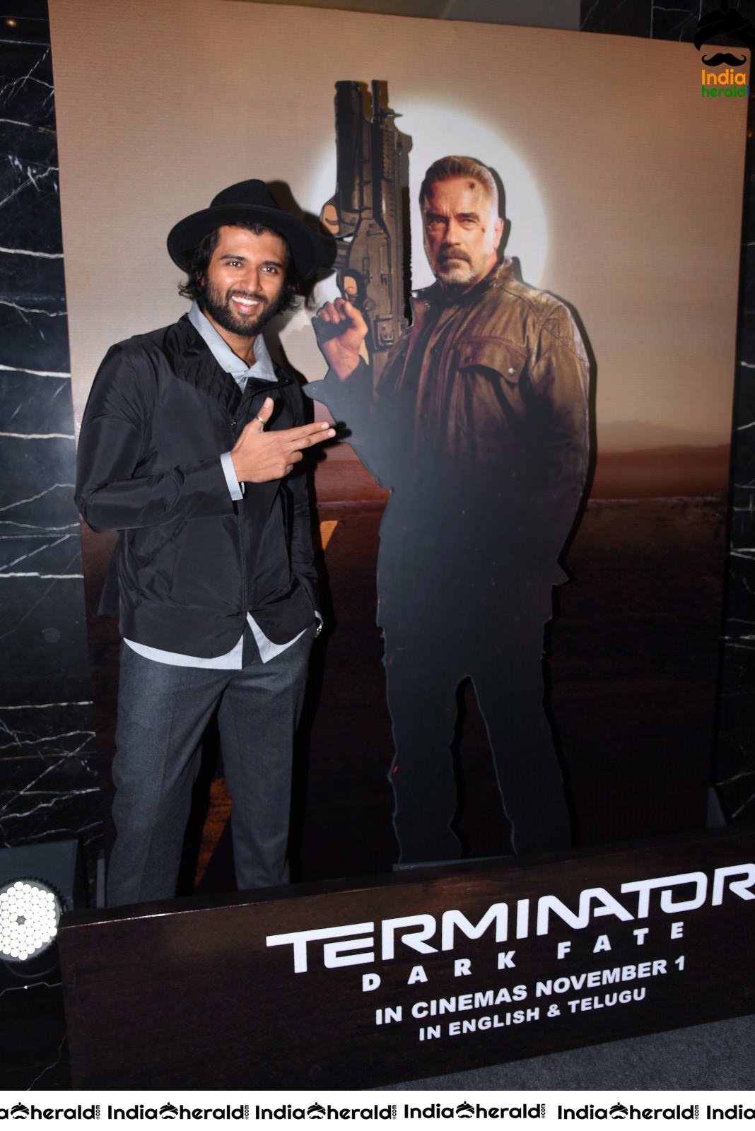 Vijay Deverakonda Looking Damn Smart at Terminator Dark Fate Telugu Trailer Launch Set 4