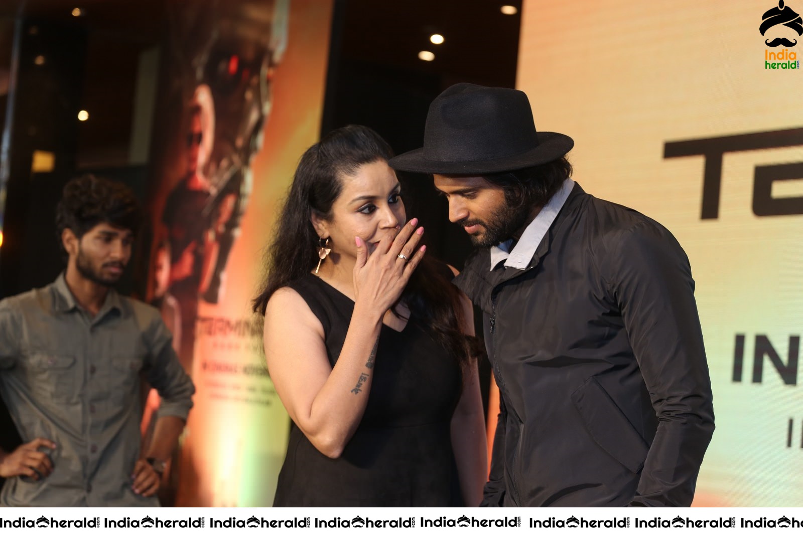 Vijay Deverakonda Looking Damn Smart at Terminator Dark Fate Telugu Trailer Launch Stills Set 2