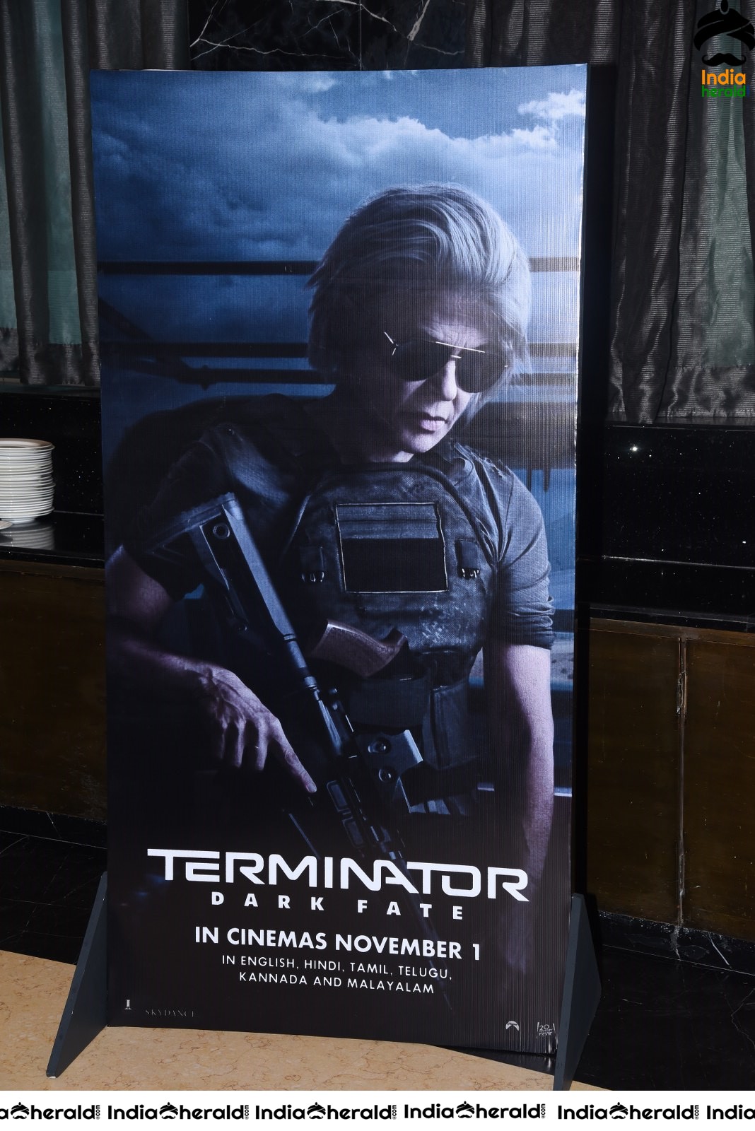 Vijay Deverakonda Looking Damn Smart at Terminator Dark Fate Telugu Trailer Launch Stills Set 2