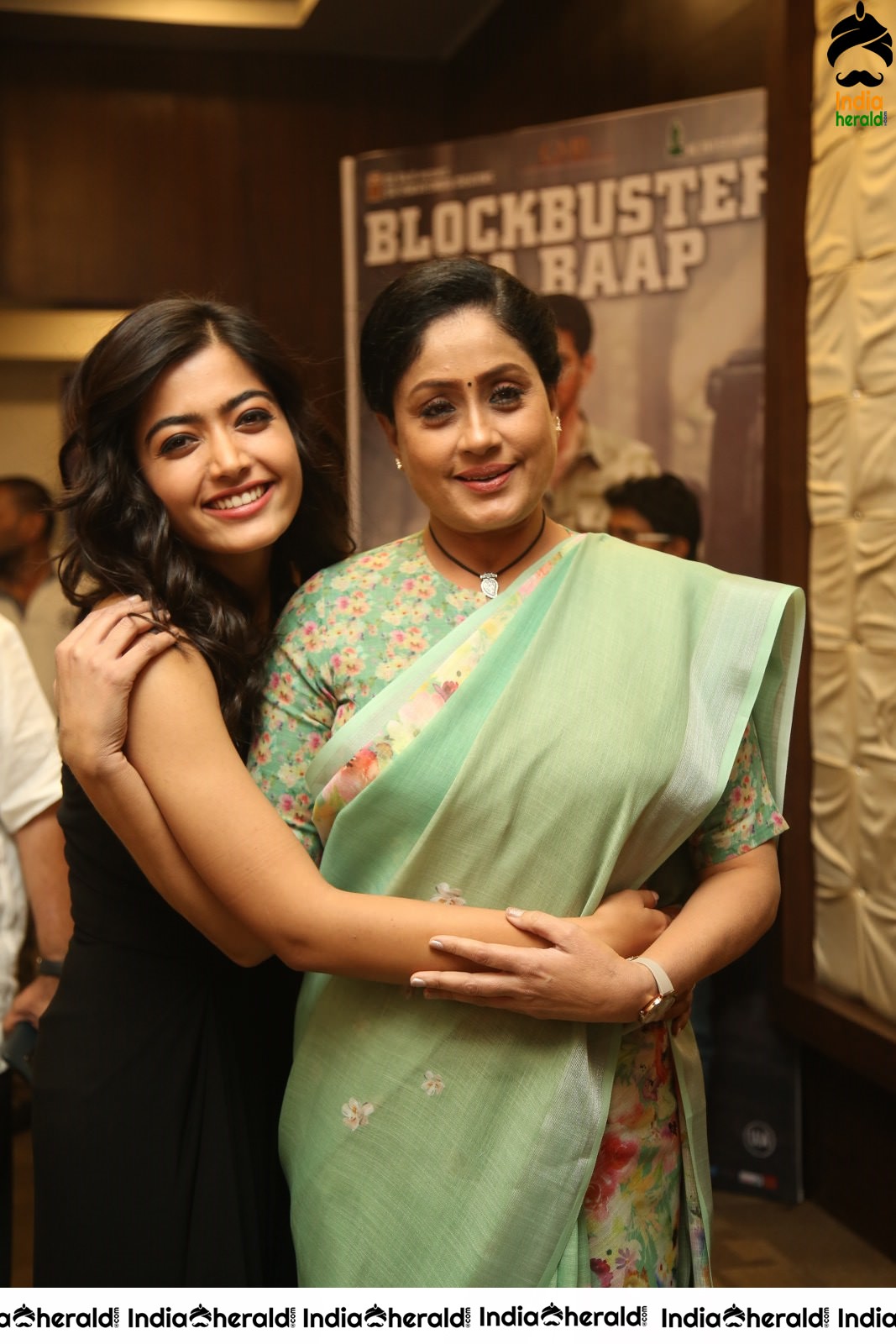 When Rashmika Hugged Vijayashanthi at Sarileru Neekevvaru Thanks Meet Event Set 2