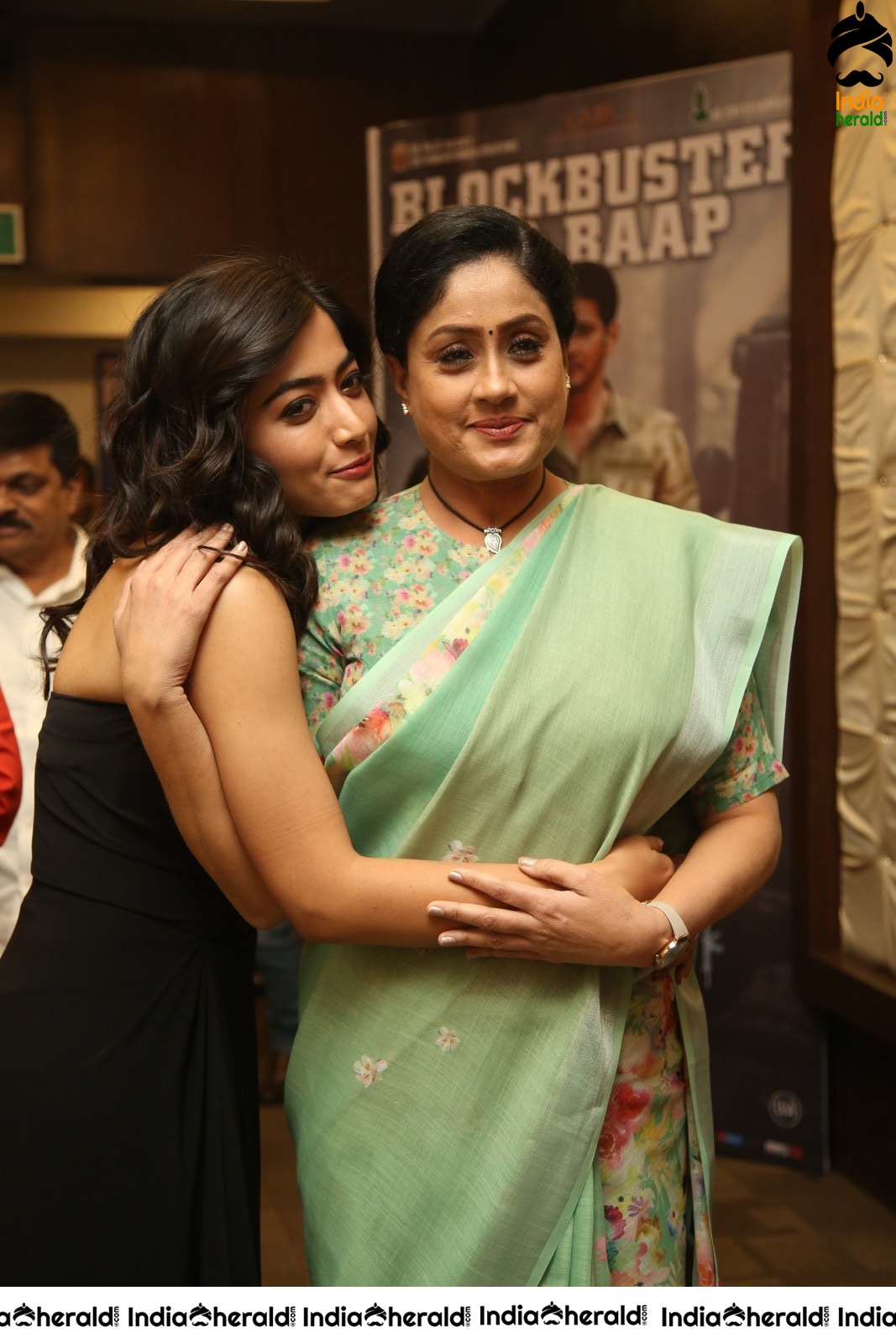 When Rashmika Hugged Vijayashanthi at Sarileru Neekevvaru Thanks Meet Event Set 2