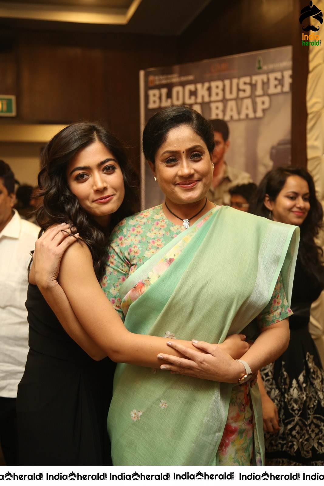 When Rashmika Hugged Vijayashanthi at Sarileru Neekevvaru Thanks Meet Event Set 2