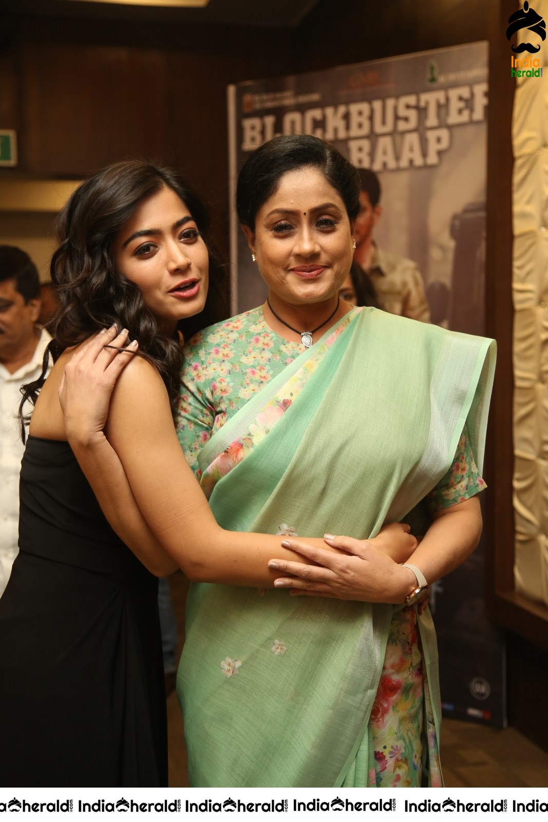 When Rashmika Hugged Vijayashanthi at Sarileru Neekevvaru Thanks Meet Event Set 2