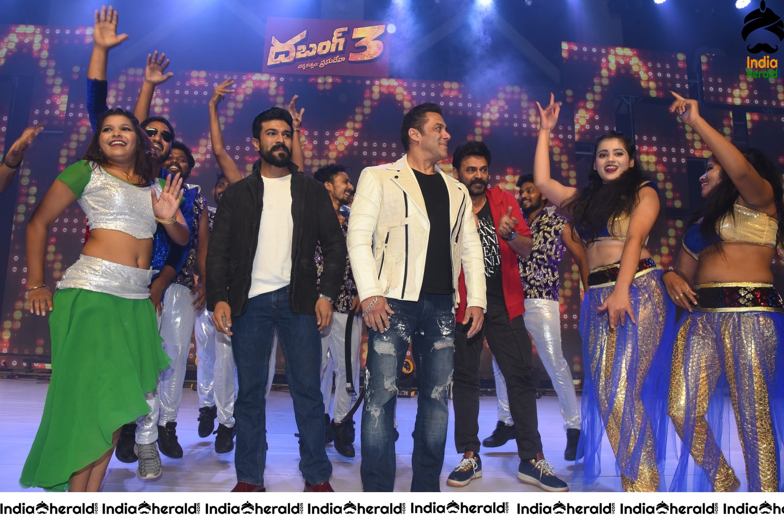 When Salman danced along with Tollywood Top Stars at Dabangg Event Set 2