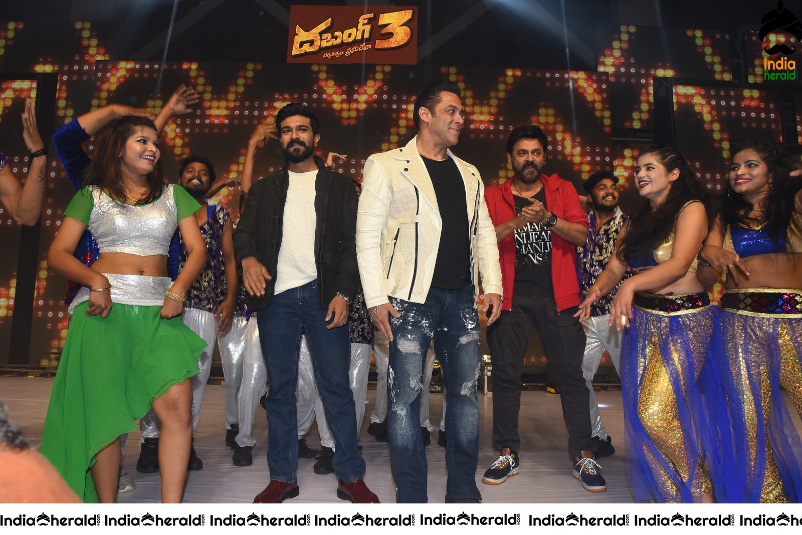 When Salman danced along with Tollywood Top Stars at Dabangg Event Set 2