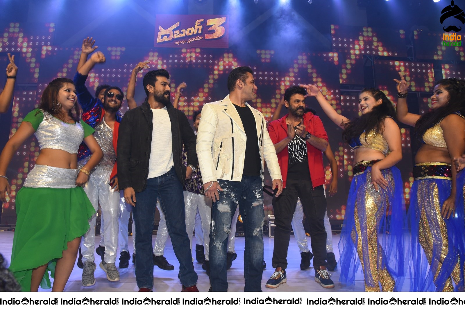 When Salman danced along with Tollywood Top Stars at Dabangg Event Set 2