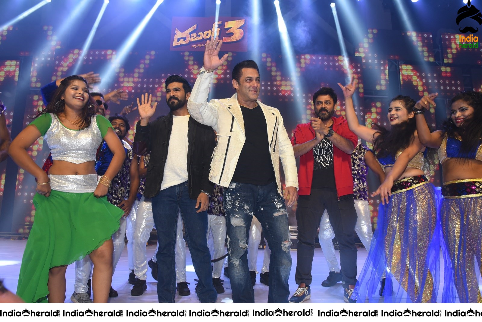 When Salman danced along with Tollywood Top Stars at Dabangg Event Set 2