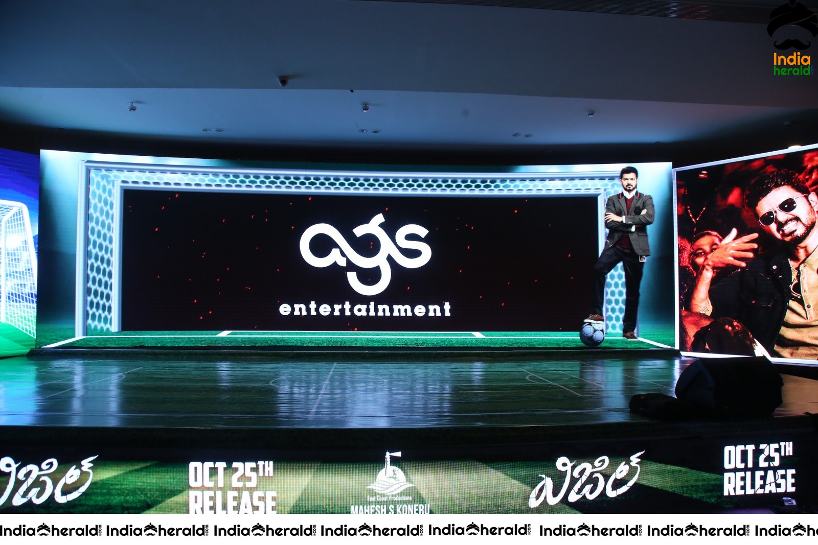 Whistle Pre Release Event Stage Photos with Hoardings