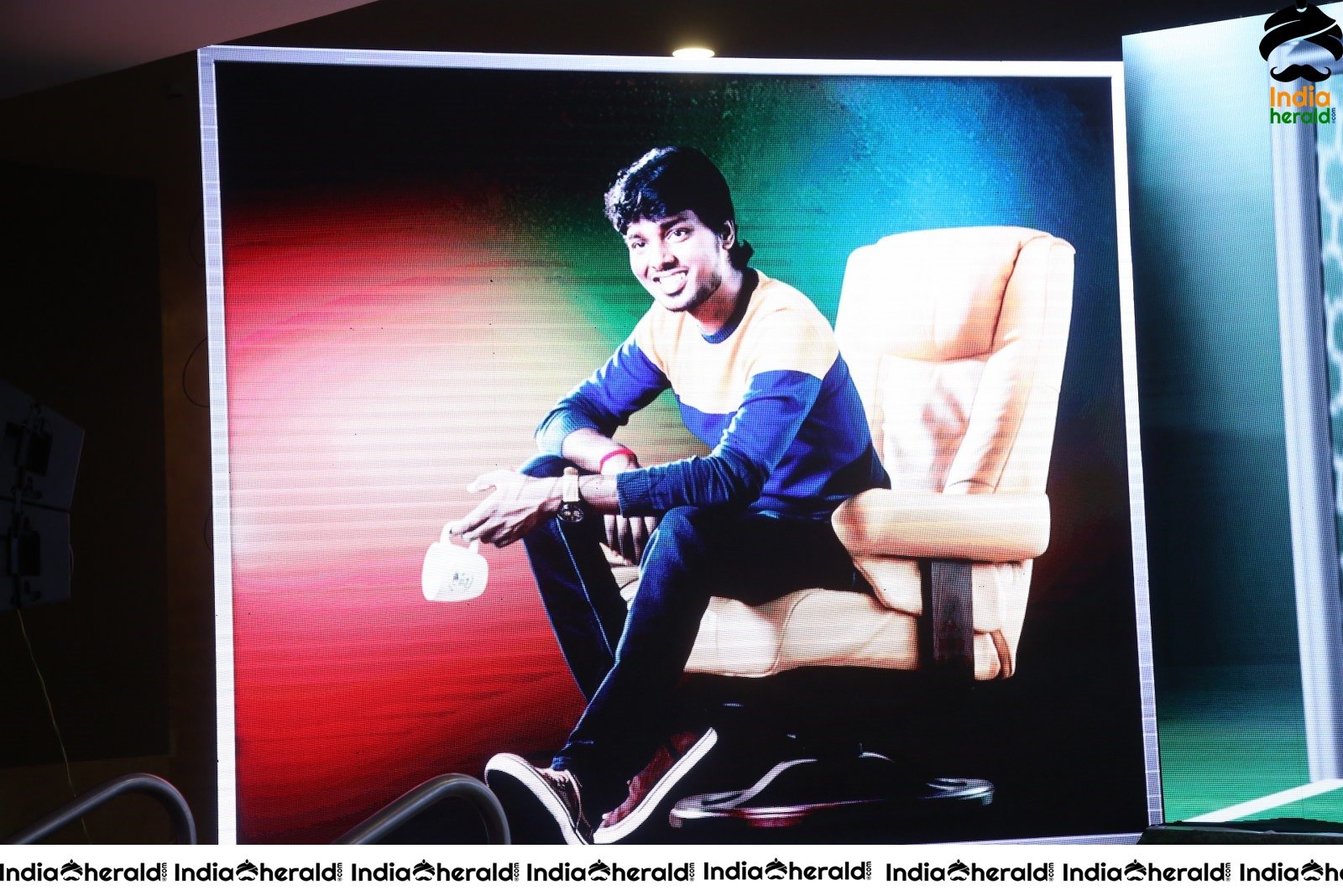 Whistle Pre Release Event Stage Photos with Hoardings