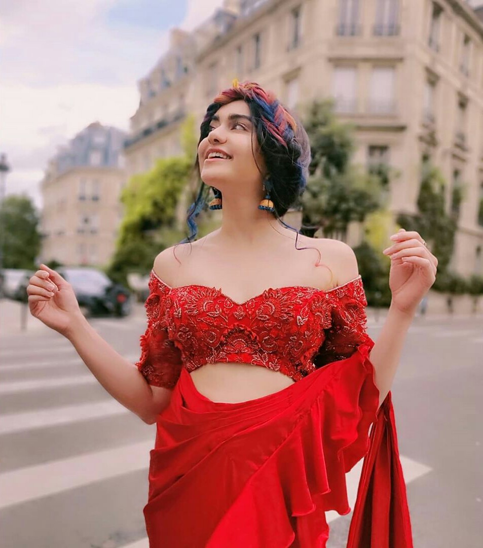 Adah sharma Latest Hot Red Dress Stills