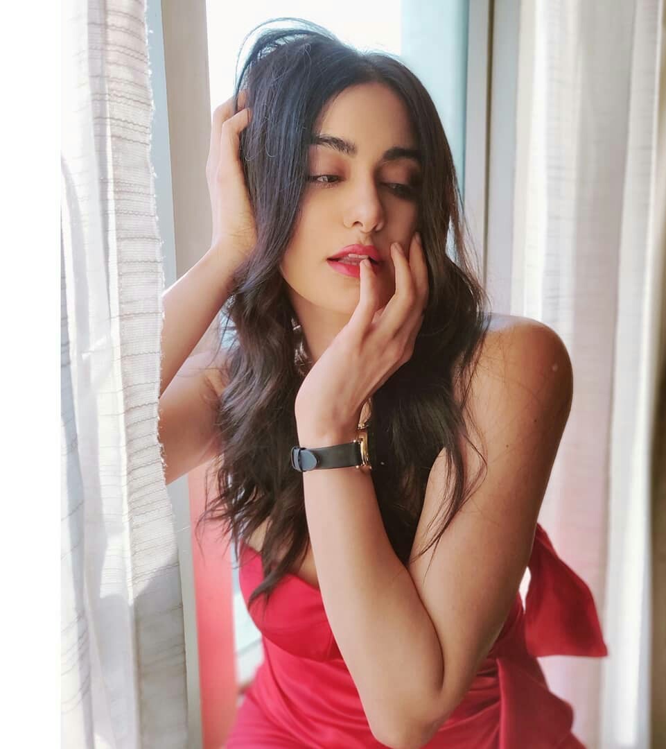 Adah sharma Latest Hot Red Dress Stills