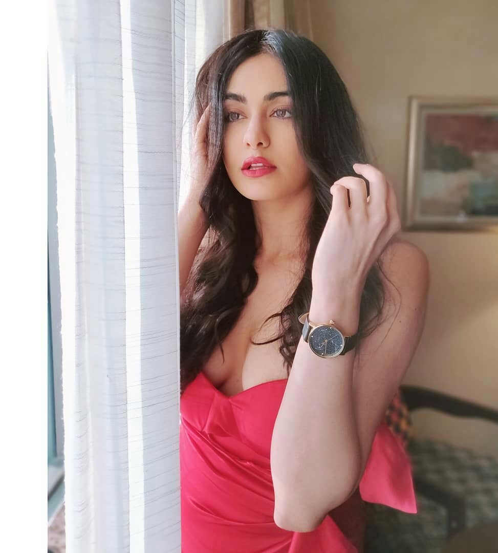 Adah sharma Latest Hot Red Dress Stills