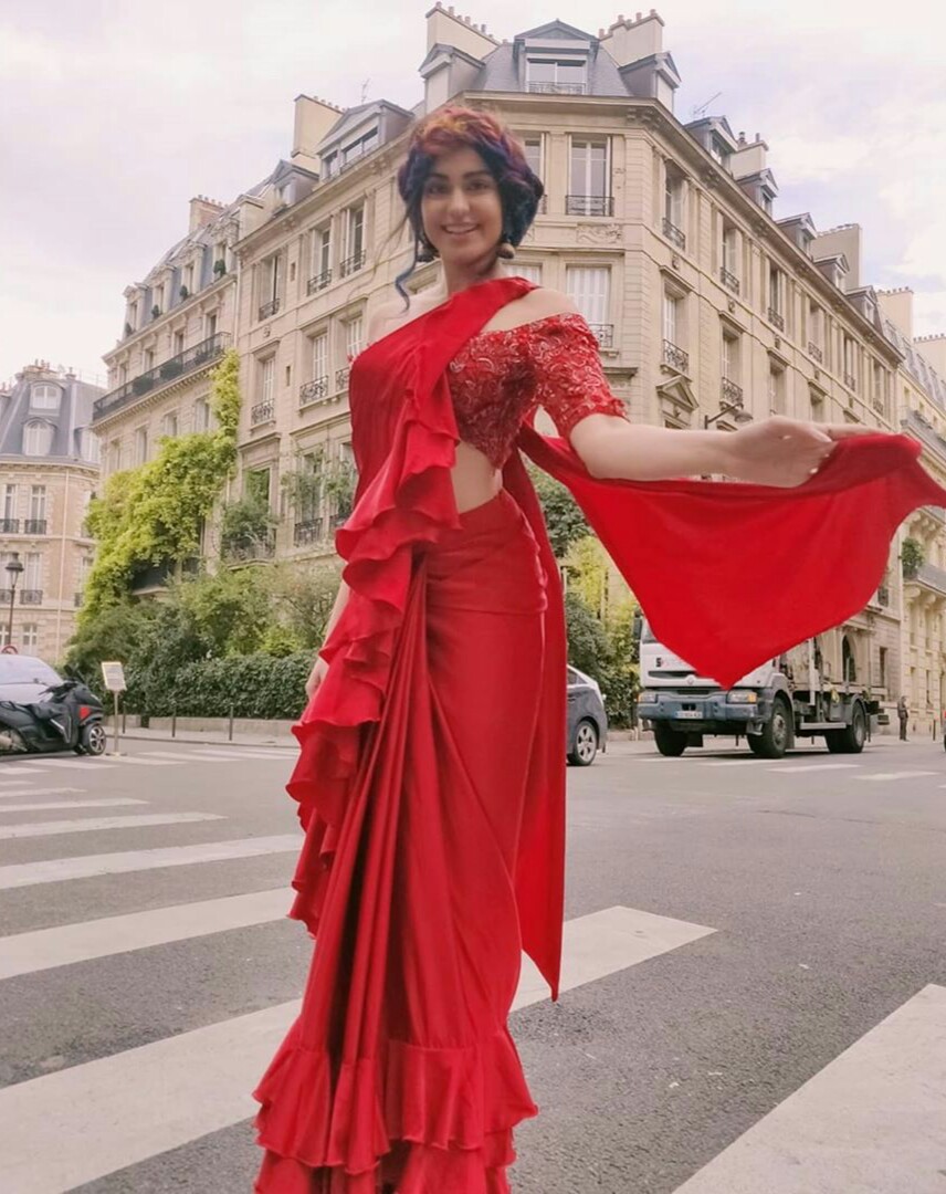 Adah sharma Latest Hot Red Dress Stills