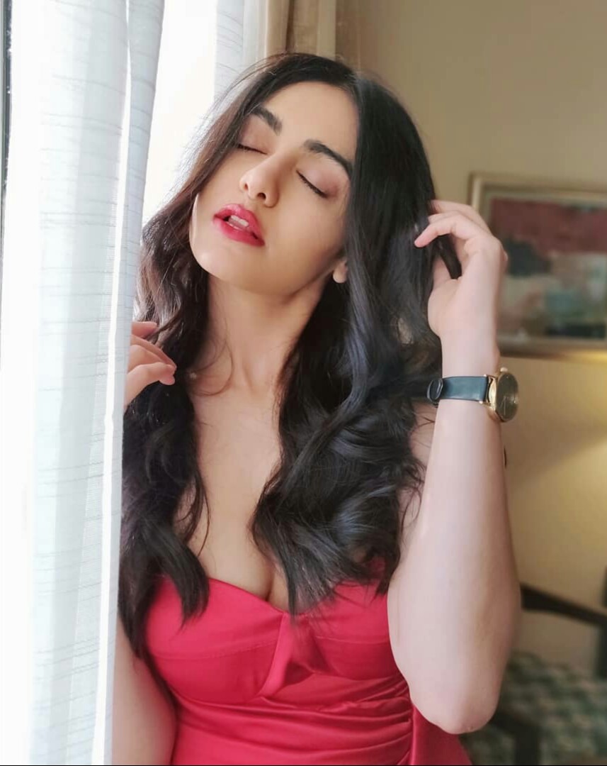 Adah sharma Latest Hot Red Dress Stills