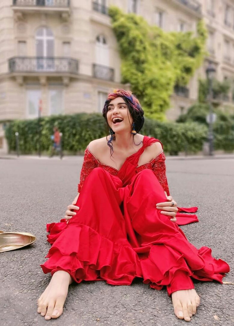 Adah sharma Latest Hot Red Dress Stills