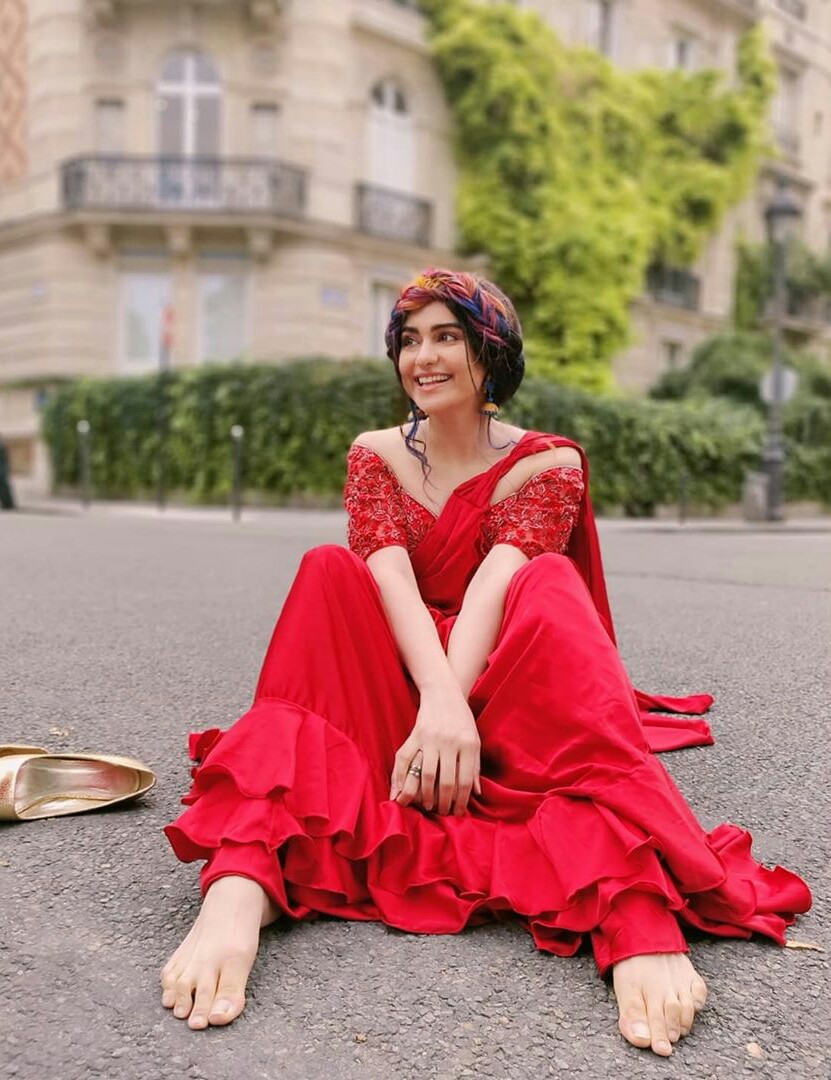 Adah sharma Latest Hot Red Dress Stills