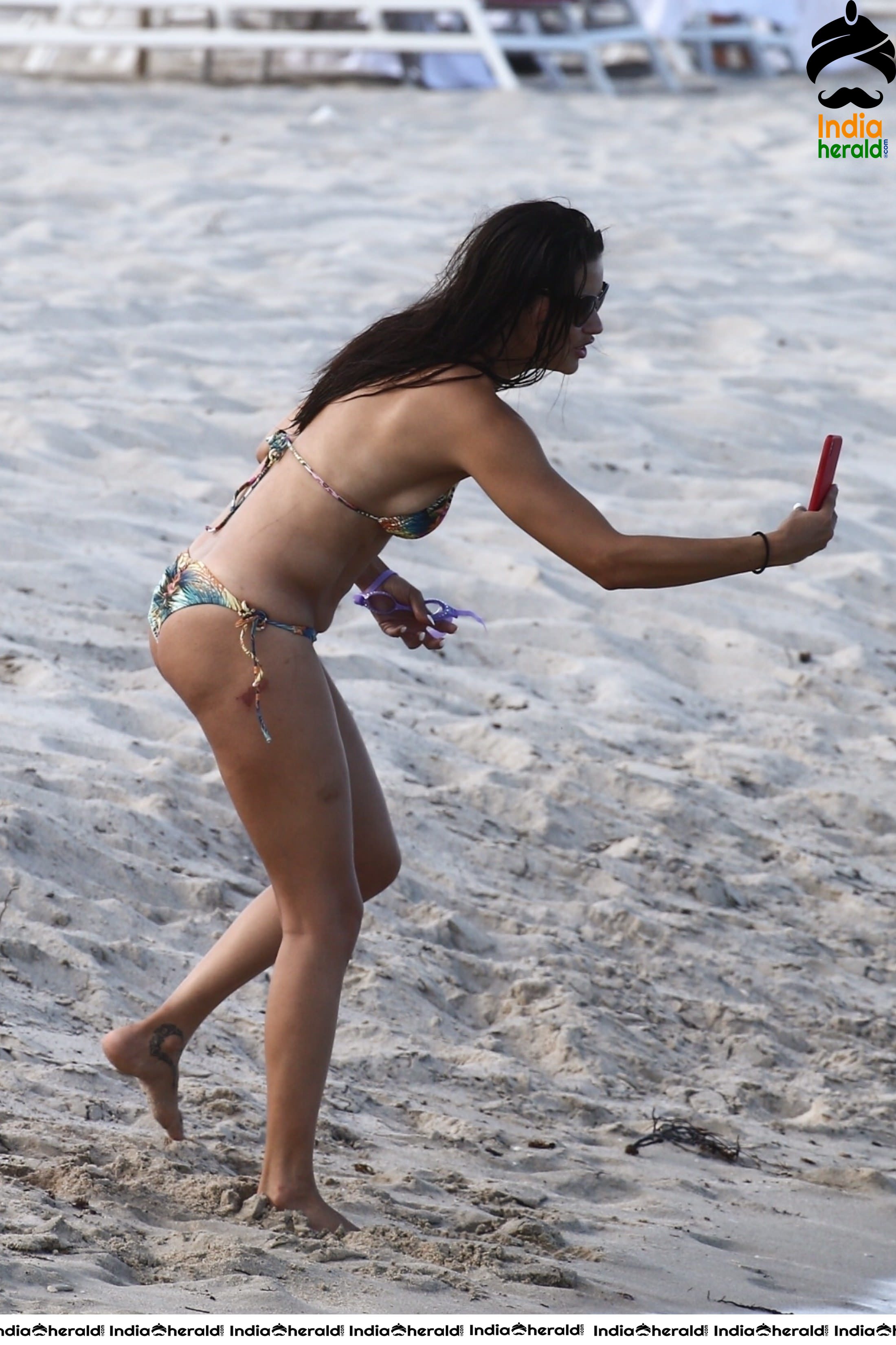 Adriana Lima on the beach in Miami Set 2