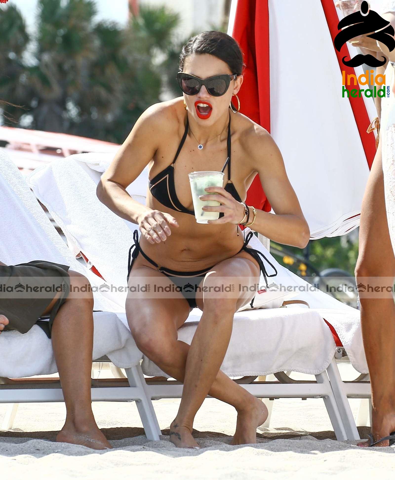 Adriana Lima Seen in Bikini at Miami Beach along with Priyanka Chopra Set 2