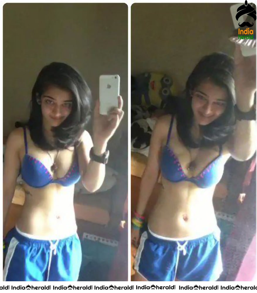 Akshara Haasan LEAKED SELFIES HOT EXPOSING PHOTOS in Brassiere and Shorts