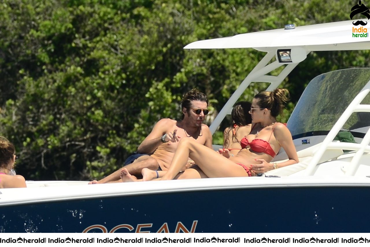 Alessandra Ambrosio caught in String Bikini while enjoying in Luxury Yacht Set 1