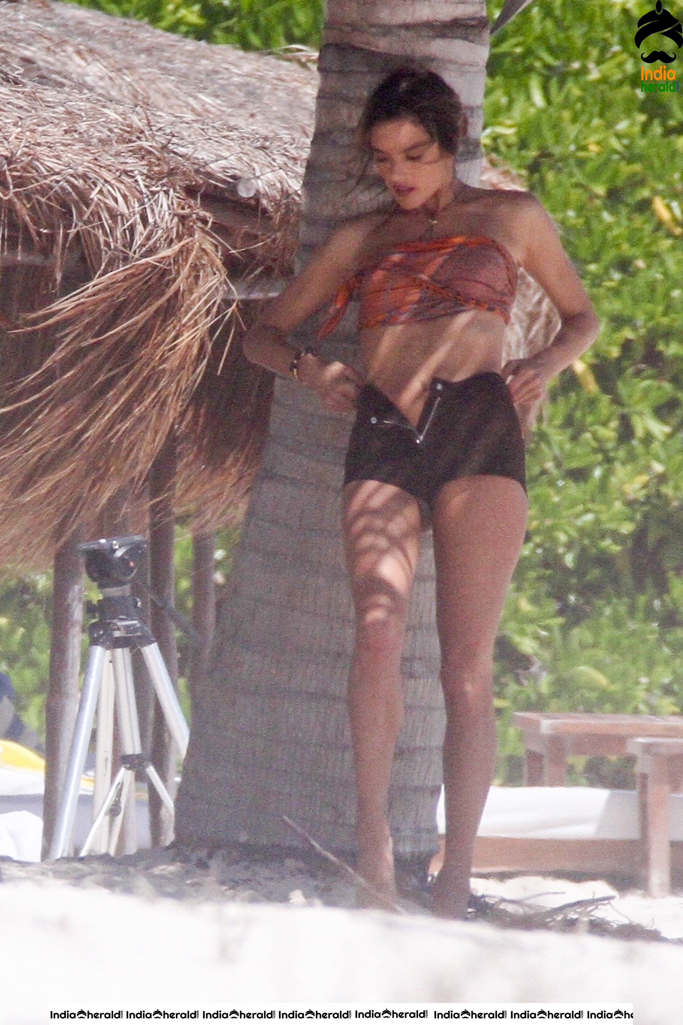 Alessandra Ambrosio hits the beach for a bikini photoshoot in Tulum Set 1