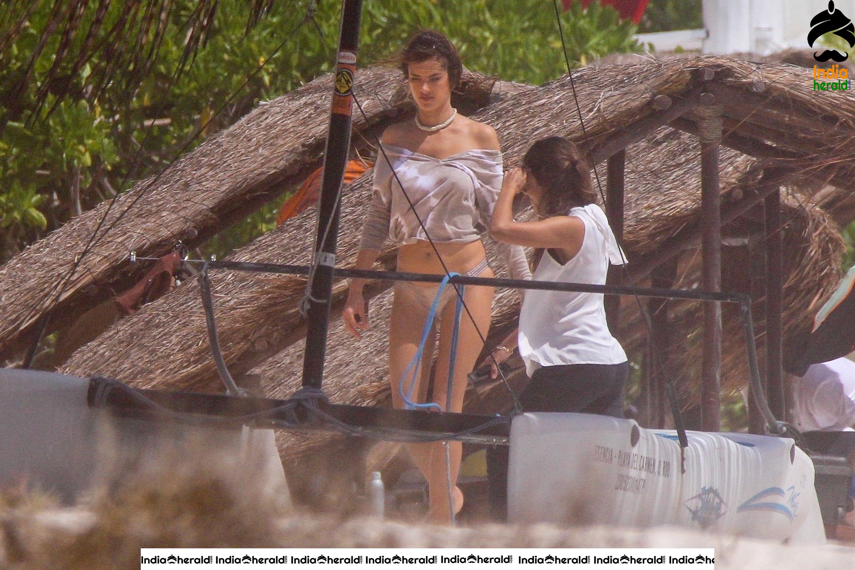 Alessandra Ambrosio hits the beach for a bikini photoshoot in Tulum Set 1