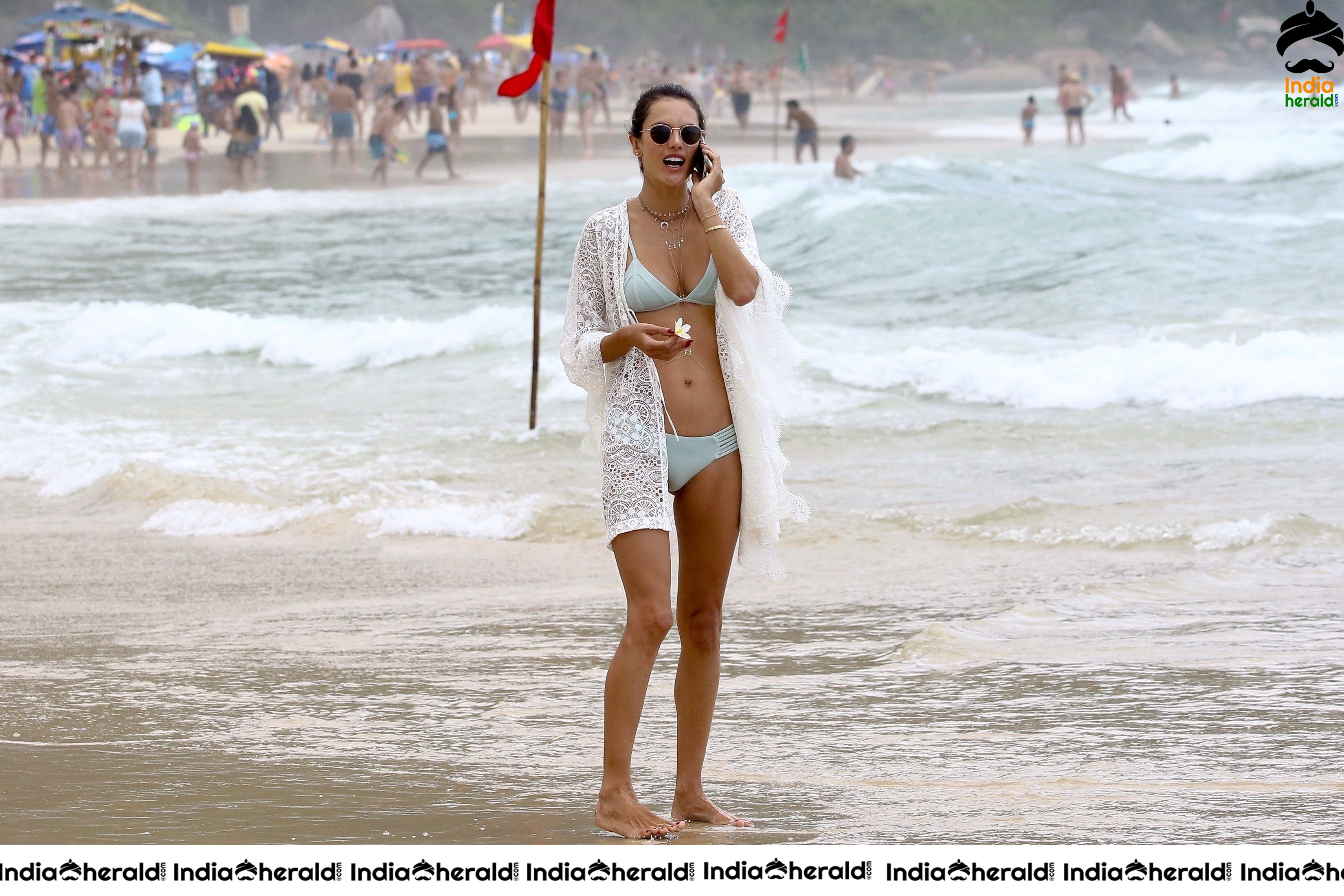 Alessandra Ambrosio Hot Bikini Candids from Praia Brava Brazil Set 3
