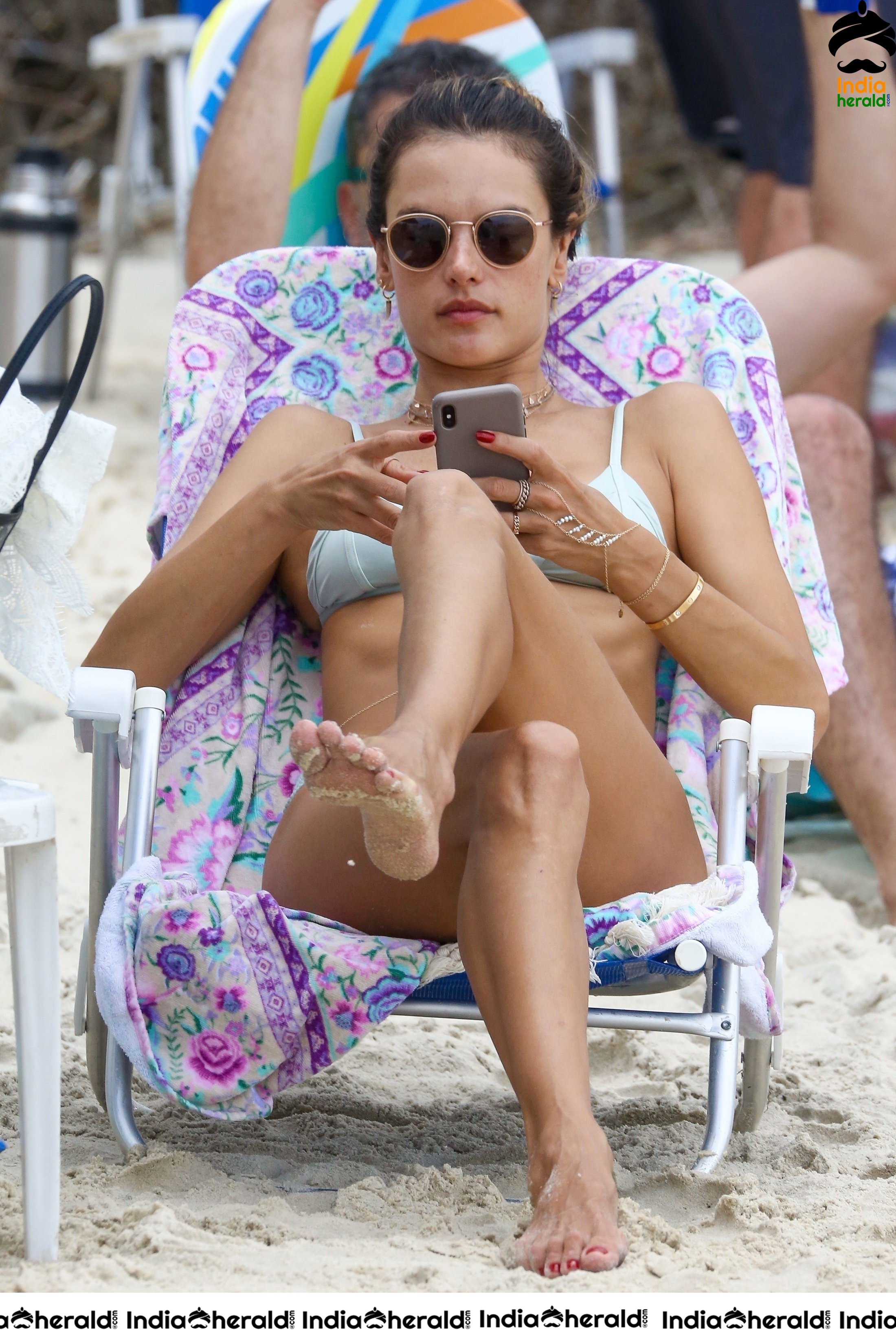 Alessandra Ambrosio Hot Bikini Candids from Praia Brava Brazil Set 3