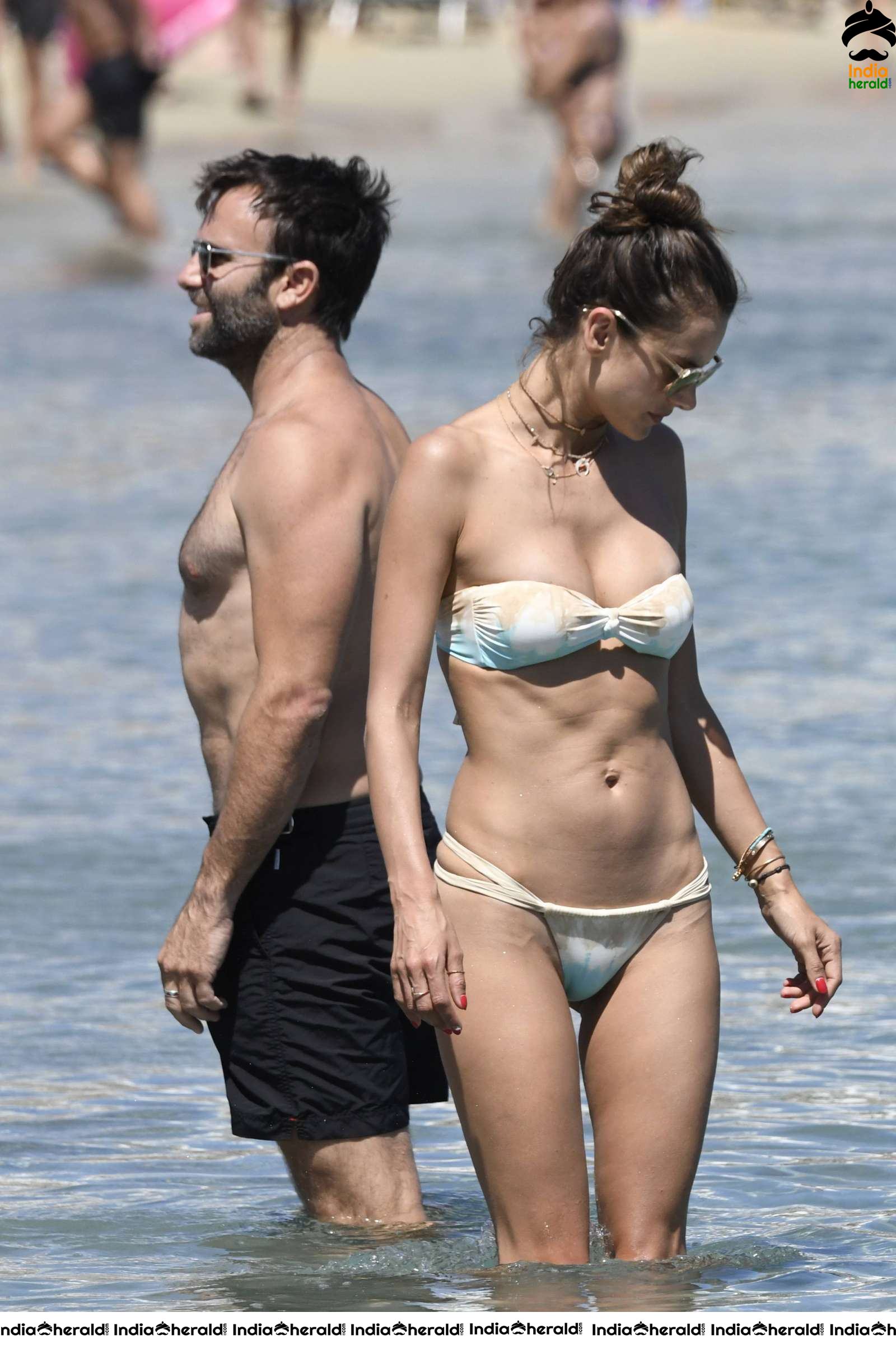 Alessandra Ambrosio in a Bikini at the beach in Mykonos Set 2