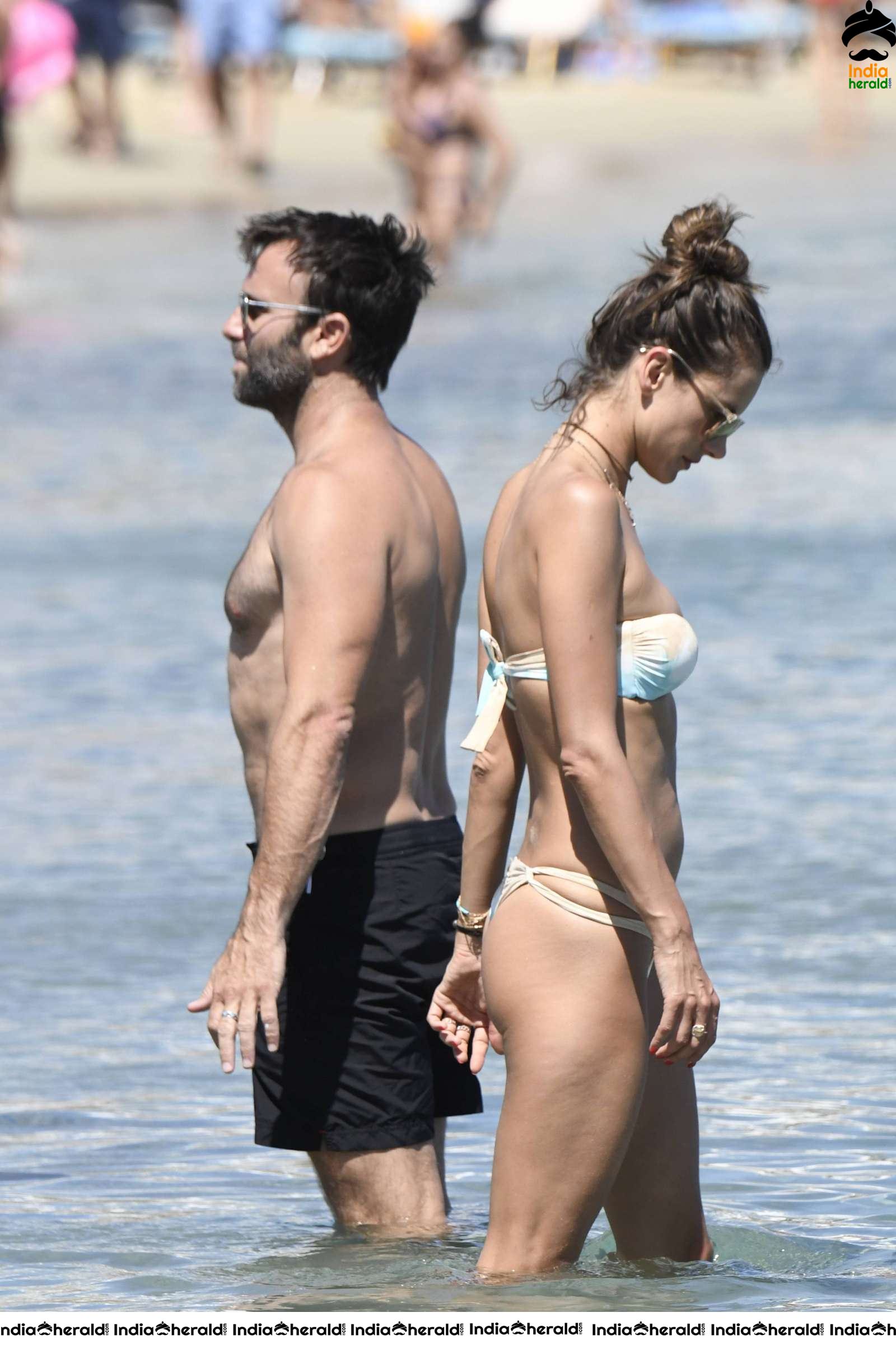 Alessandra Ambrosio in a Bikini at the beach in Mykonos Set 2