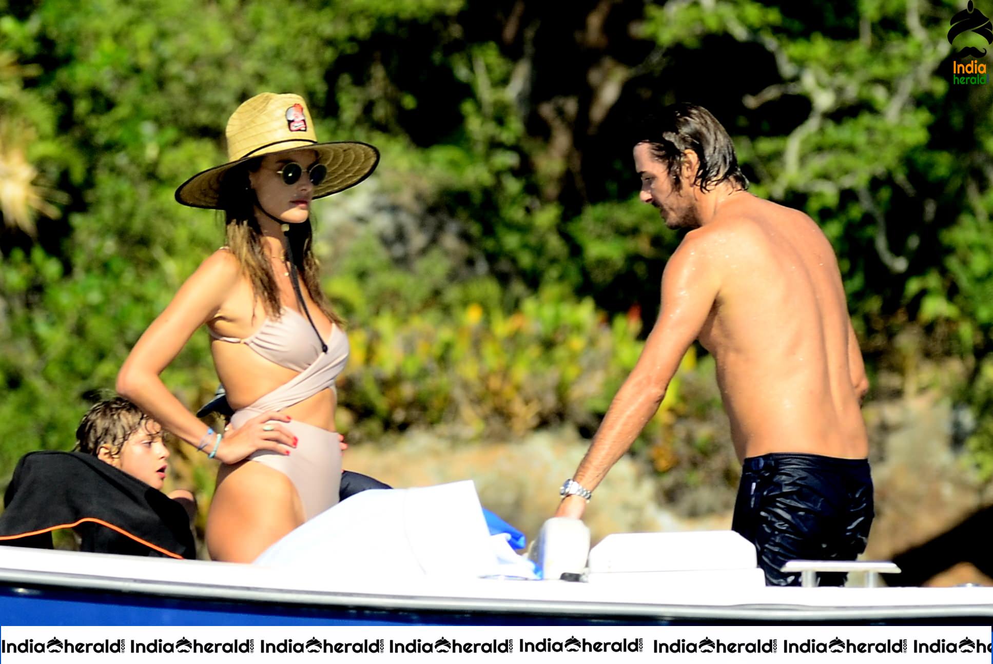 Alessandra Ambrosio in a Bikini on a boat in Florianopolis Set 2