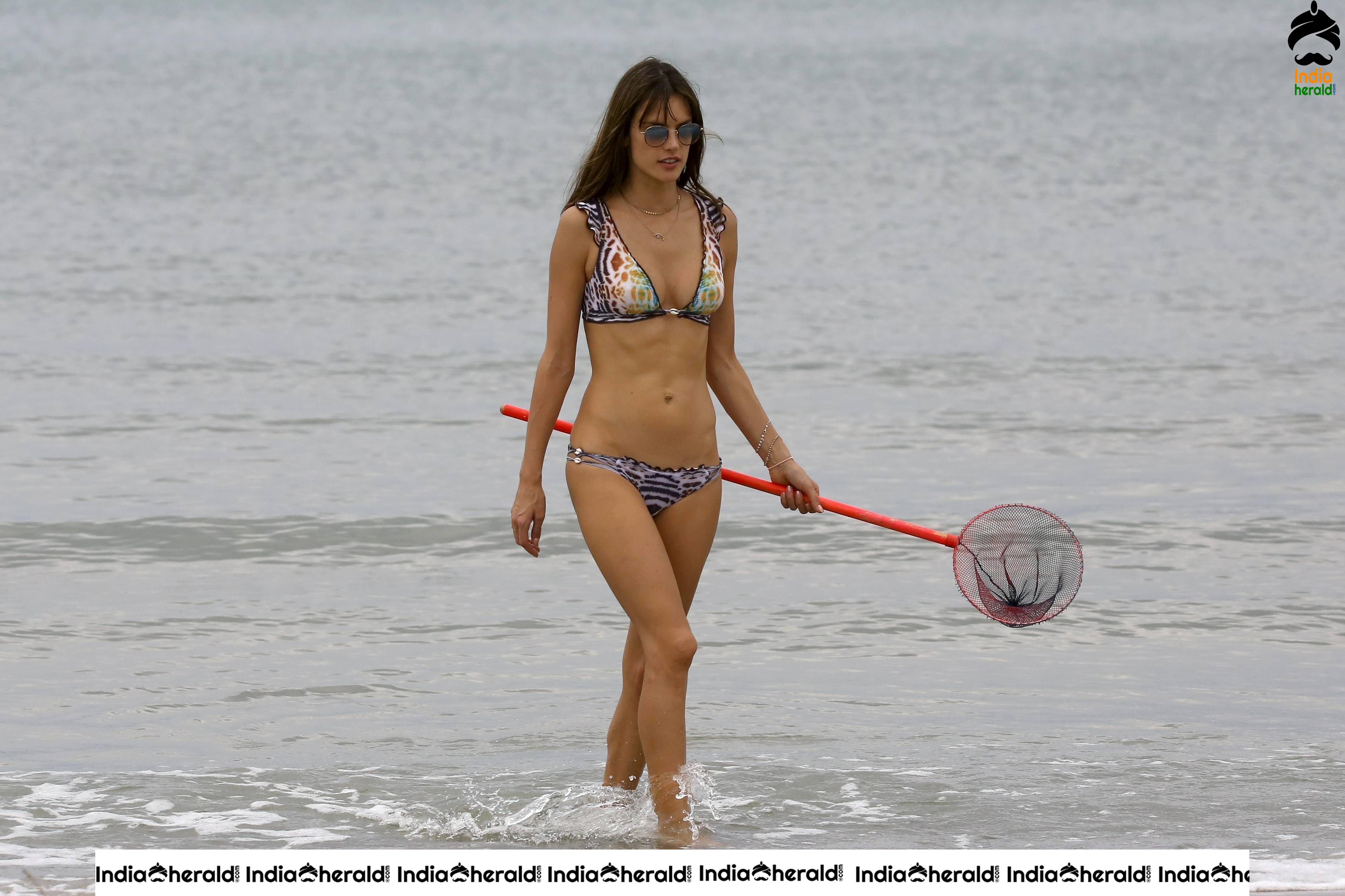 Alessandra Ambrosio in Bikini on the beach in Brazil Set 2